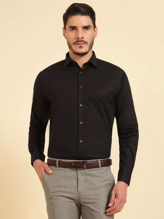 Formal Shirt for Men | Breathable & Soft with Color Fastness Regular Fit Cotton Fabric Solid Pattern