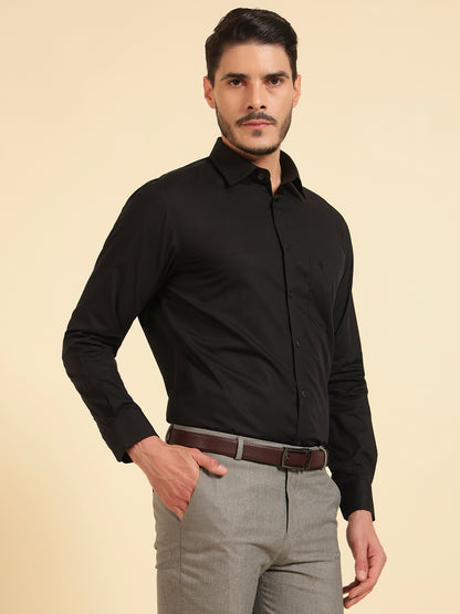 Formal Shirt for Men | Breathable & Soft with Color Fastness Regular Fit Cotton Fabric Solid Pattern