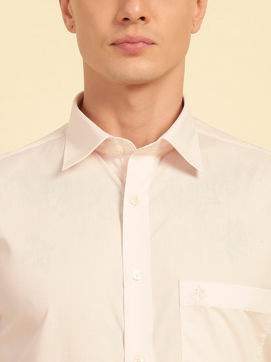 Formal Shirt for Men | Breathable & Soft with Color Fastness Regular Fit Cotton Fabric Solid Pattern