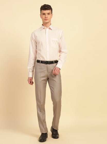 Formal Shirt for Men | Breathable & Soft with Color Fastness Regular Fit Cotton Fabric Solid Pattern