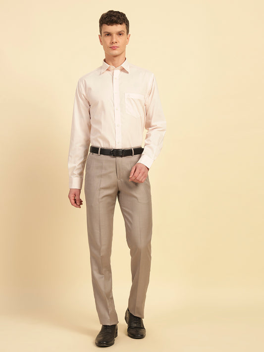 Formal Shirt for Men | Breathable & Soft with Color Fastness Regular Fit Cotton Fabric Solid Pattern