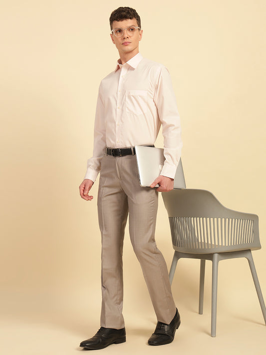 Formal Shirt for Men | Breathable & Soft with Color Fastness Regular Fit Cotton Fabric Solid Pattern