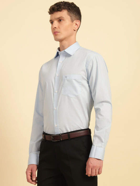 Formal Shirt for Men | Breathable & Soft with Color Fastness Regular Fit Cotton Fabric Solid Pattern