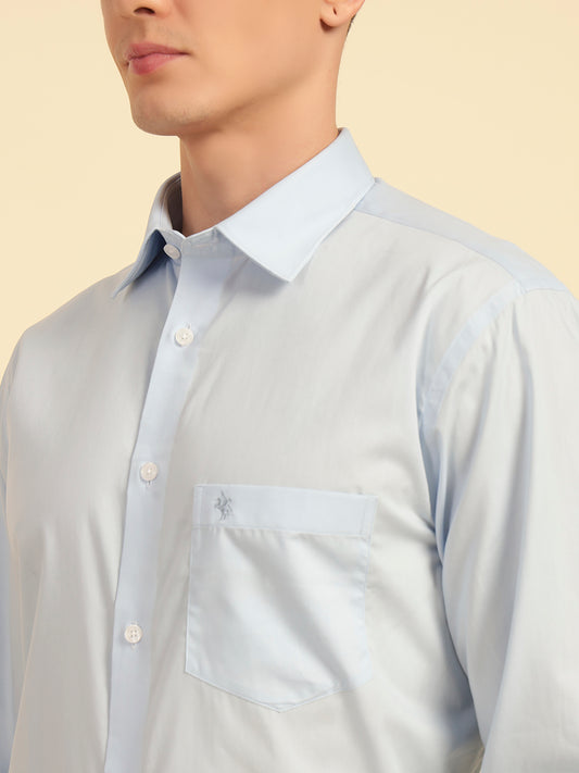Formal Shirt for Men | Breathable & Soft with Color Fastness Regular Fit Cotton Fabric Solid Pattern