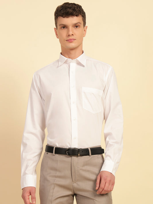 Formal Shirt for Men | Breathable & Soft with Color Fastness Regular Fit Cotton Fabric Solid Pattern