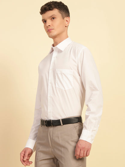 Formal Shirt for Men | Breathable & Soft with Color Fastness Regular Fit Cotton Fabric Solid Pattern