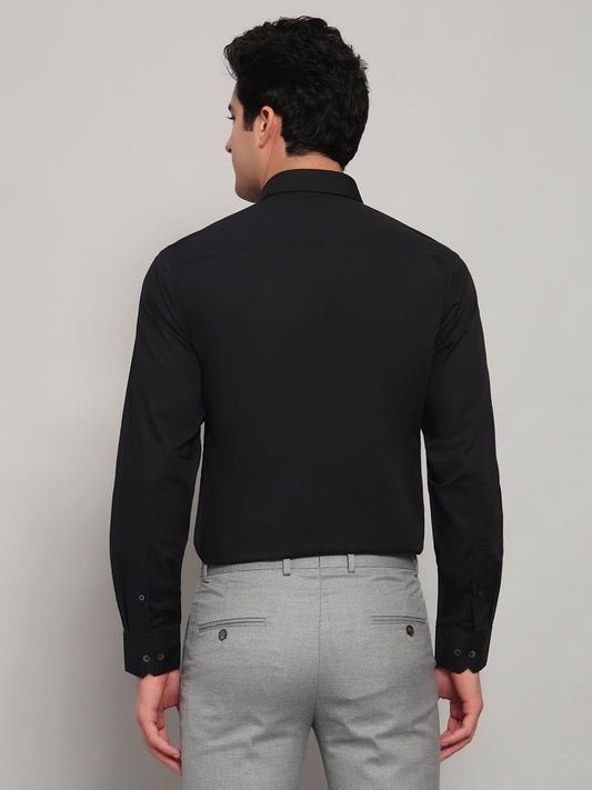 Formal Shirt for Men l Breathable & Soft with Color Fastness Regular Fit Spread Collar Neck Cotton Fabric Solid Pattern