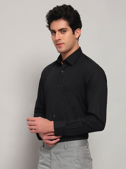 Formal Shirt for Men l Breathable & Soft with Color Fastness Regular Fit Spread Collar Neck Cotton Fabric Solid Pattern