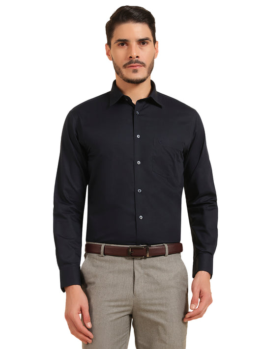 Formal Shirt for Men | Breathable & Soft with Color Fastness Regular Fit Cotton Fabric Solid Pattern