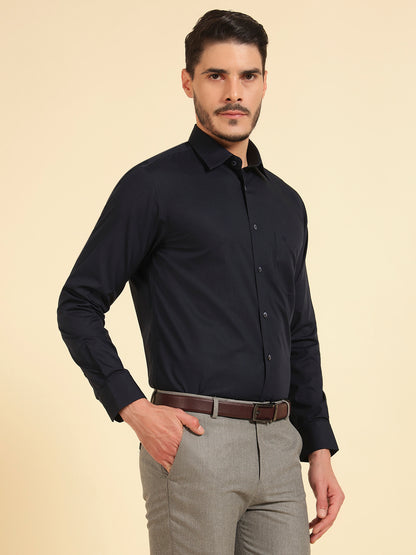 Formal Shirt for Men | Breathable & Soft with Color Fastness Regular Fit Cotton Fabric Solid Pattern