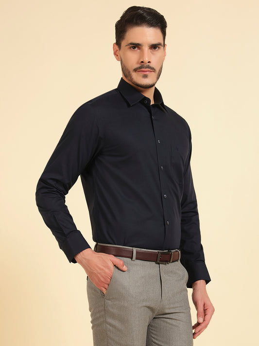 Formal Shirt for Men | Breathable & Soft with Color Fastness Regular Fit Cotton Fabric Solid Pattern