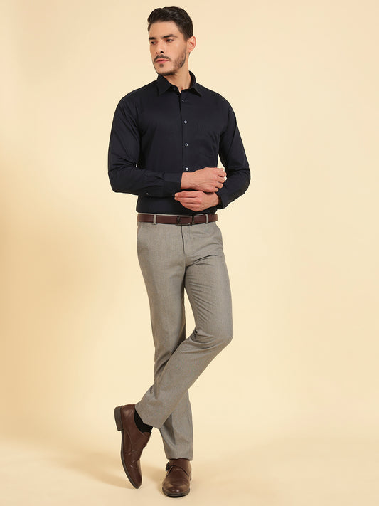 Formal Shirt for Men | Breathable & Soft with Color Fastness Regular Fit Cotton Fabric Solid Pattern