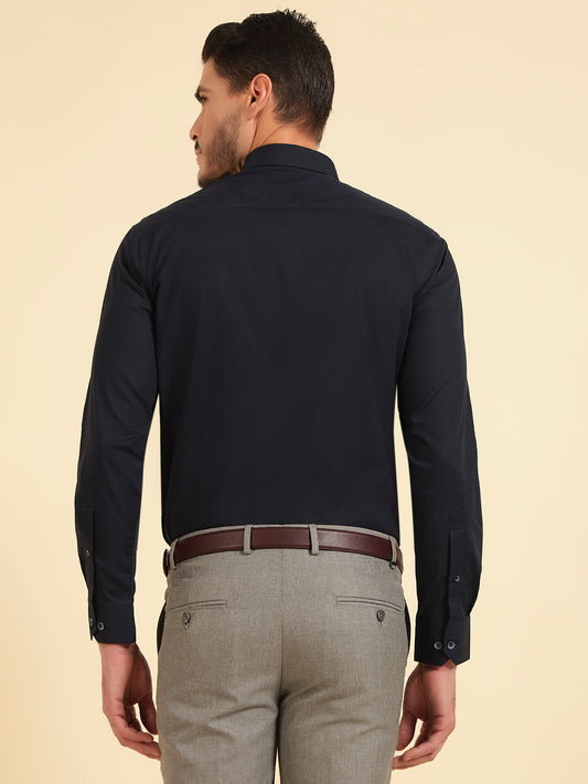 Formal Shirt for Men | Breathable & Soft with Color Fastness Regular Fit Cotton Fabric Solid Pattern