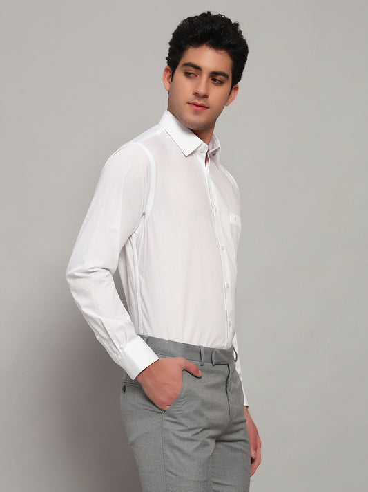 Formal Shirt for Men l Breathable & Soft with Color Fastness Regular Fit Spread Collar Neck Cotton Fabric Solid Pattern