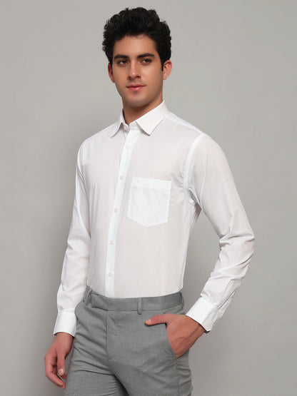 Formal Shirt for Men l Breathable & Soft with Color Fastness Regular Fit Spread Collar Neck Cotton Fabric Solid Pattern