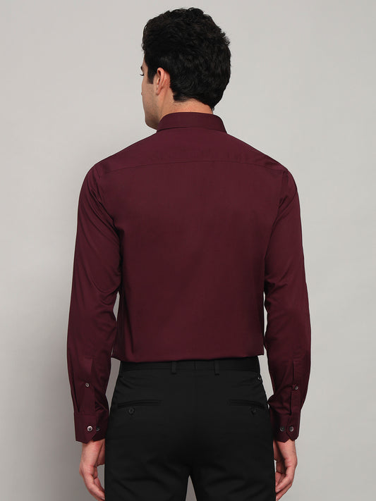 Formal Shirt for Men l Breathable & Soft with Color Fastness Regular Fit Spread Collar Neck Cotton Fabric Solid Pattern