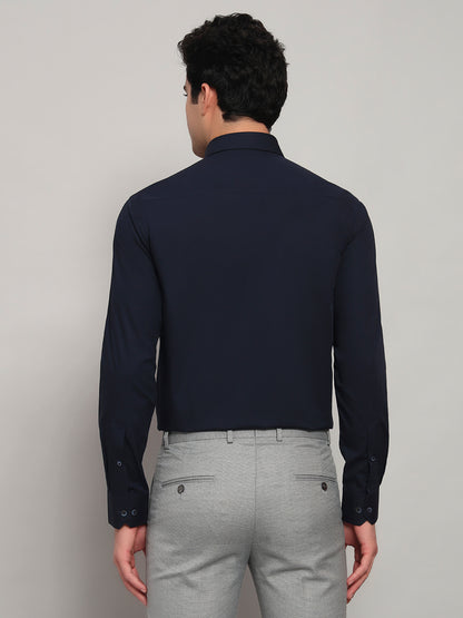 Formal Shirt for Men l Breathable & Soft with Color Fastness Regular Fit Spread Collar Neck Cotton Fabric Solid Pattern