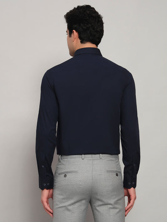 Formal Shirt for Men l Breathable & Soft with Color Fastness Regular Fit Spread Collar Neck Cotton Fabric Solid Pattern