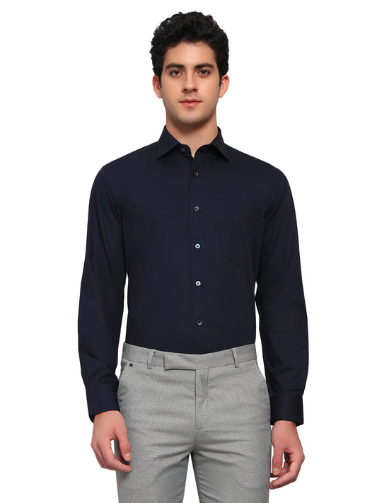 Formal Shirt for Men l Breathable & Soft with Color Fastness Regular Fit Spread Collar Neck Cotton Fabric Solid Pattern