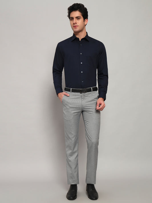 Formal Shirt for Men l Breathable & Soft with Color Fastness Regular Fit Spread Collar Neck Cotton Fabric Solid Pattern