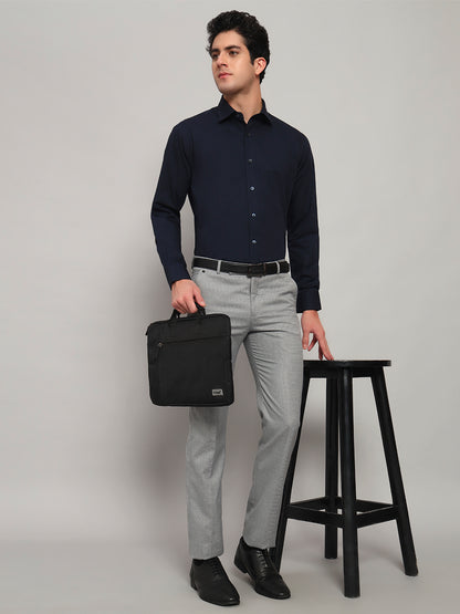 Formal Shirt for Men l Breathable & Soft with Color Fastness Regular Fit Spread Collar Neck Cotton Fabric Solid Pattern