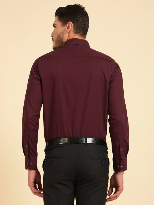 Formal Shirt for Men | Breathable & Soft with Color Fastness Regular Fit Cotton Fabric Solid Pattern