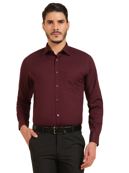 Formal Shirt for Men | Breathable & Soft with Color Fastness Regular Fit Cotton Fabric Solid Pattern