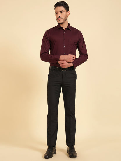 Formal Shirt for Men | Breathable & Soft with Color Fastness Regular Fit Cotton Fabric Solid Pattern