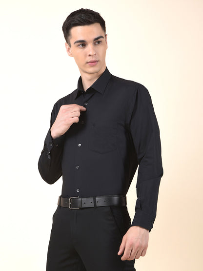 Formal Shirt for Men | Breathable & Soft with Color Fastness Regular Cotton Fabric Solid Pattern