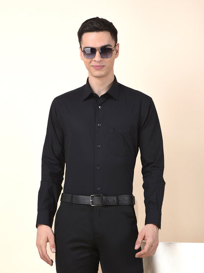 Formal Shirt for Men | Breathable & Soft with Color Fastness Regular Cotton Fabric Solid Pattern