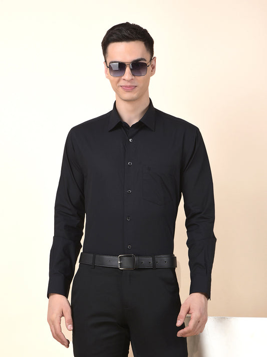 Formal Shirt for Men | Breathable & Soft with Color Fastness Regular Cotton Fabric Solid Pattern