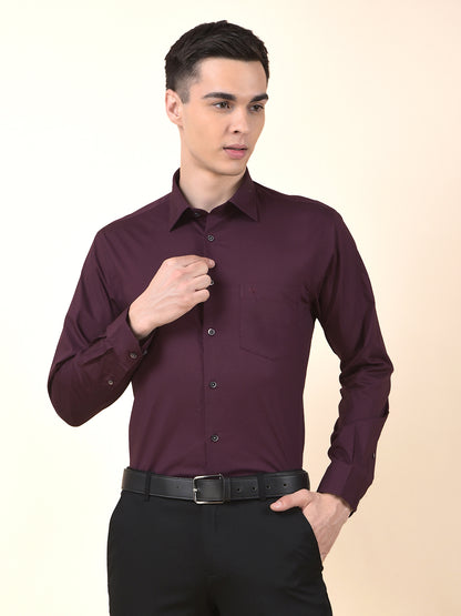 Formal Shirt for Men | Breathable & Soft with Color Fastness Regular Cotton Fabric Solid Pattern