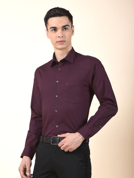 Formal Shirt for Men | Breathable & Soft with Color Fastness Regular Cotton Fabric Solid Pattern