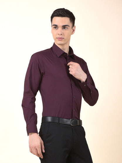 Formal Shirt for Men | Breathable & Soft with Color Fastness Regular Cotton Fabric Solid Pattern