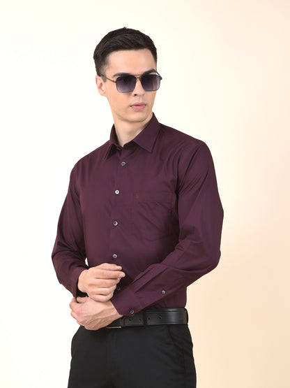 Formal Shirt for Men | Breathable & Soft with Color Fastness Regular Cotton Fabric Solid Pattern