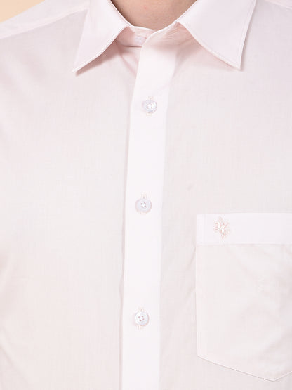 Formal Shirt for Men | Breathable & Soft with Color Fastness Regular Cotton Fabric Solid Pattern