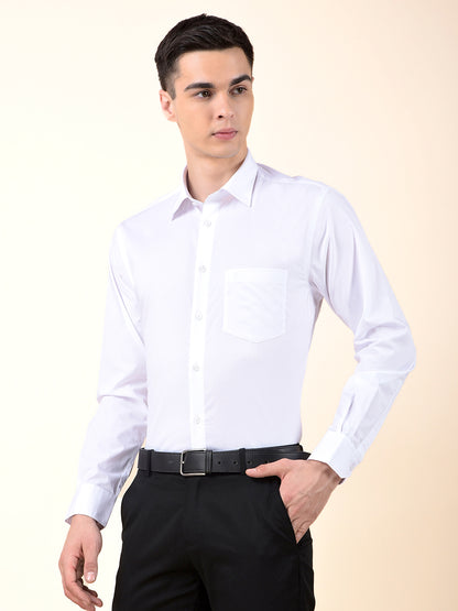 Formal Shirt for Men | Breathable & Soft with Color Fastness Regular Cotton Fabric Solid Pattern