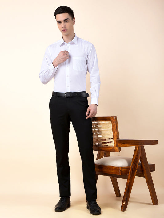 Formal Shirt for Men | Breathable & Soft with Color Fastness Regular Cotton Fabric Solid Pattern