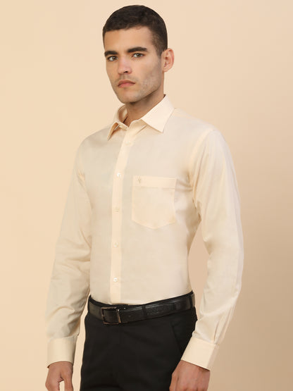 Men's Stylish Solid Formal Shirt | Regular Fit | Full Sleeve | Pure Cotton | Smart Formal Wear