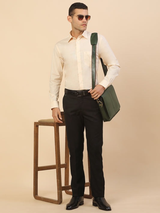 Men's Stylish Solid Formal Shirt | Regular Fit | Full Sleeve | Pure Cotton | Smart Formal Wear
