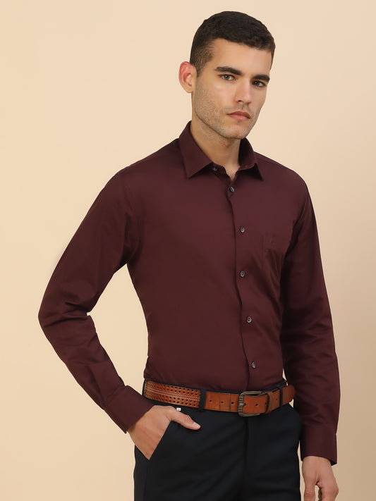 Men's Stylish Solid Formal Shirt | Regular Fit | Full Sleeve | Pure Cotton | Smart Formal Wear
