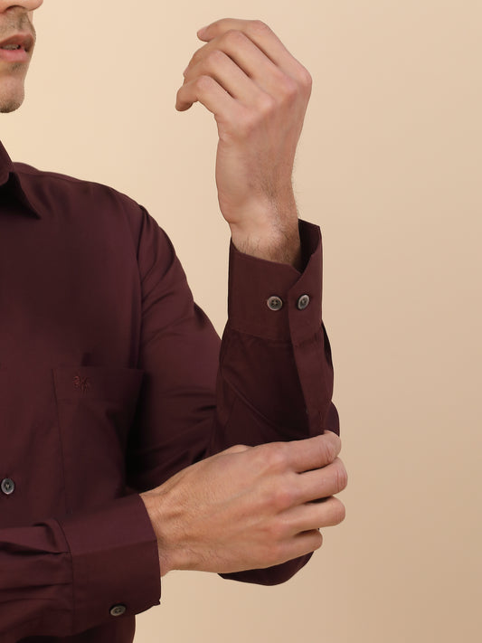 Men's Stylish Solid Formal Shirt | Regular Fit | Full Sleeve | Pure Cotton | Smart Formal Wear