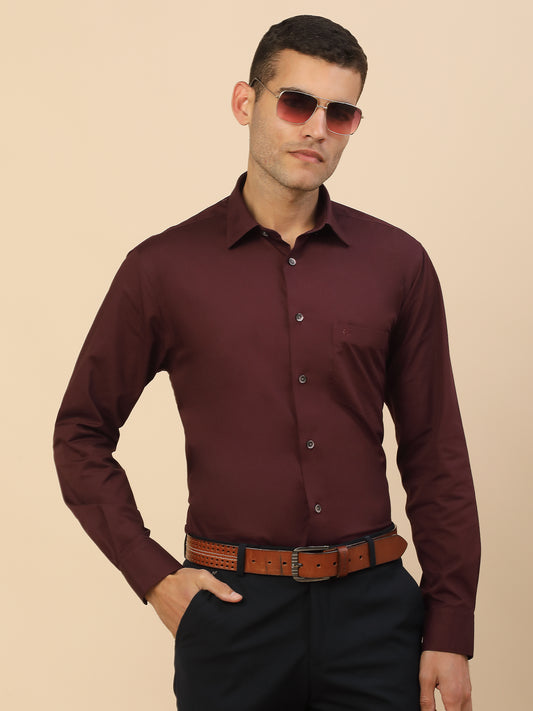 Men's Stylish Solid Formal Shirt | Regular Fit | Full Sleeve | Pure Cotton | Smart Formal Wear