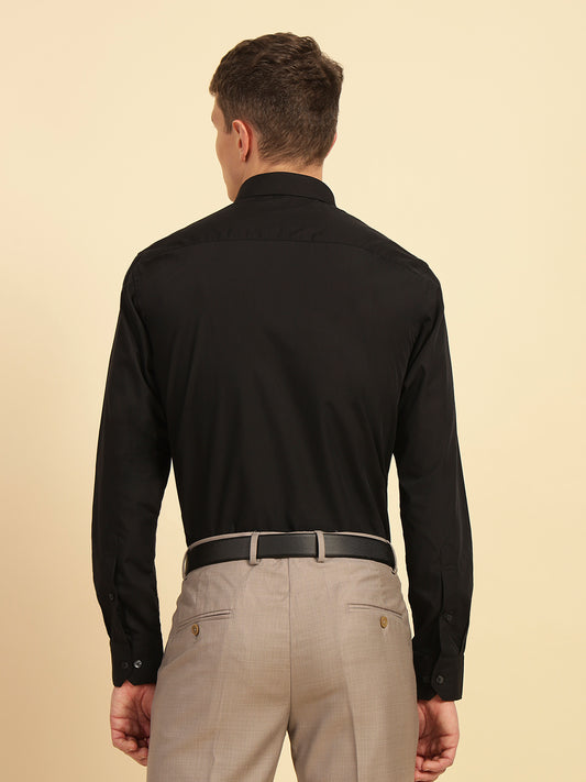 Formal Shirt for Men | Breathable & Soft with Color Fastness Slim Fit Cotton Blend Fabric Solid Pattern