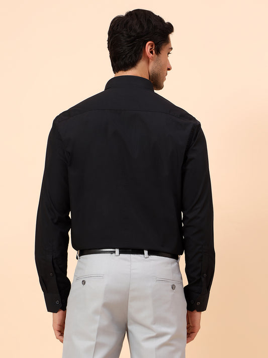 Formal Shirt for Men | Breathable & Soft with Color Fastness Regular Fit Cotton Blend Fabric Solid Pattern