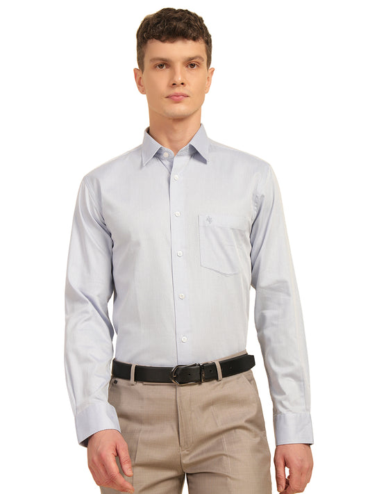 Formal Shirt for Men | Breathable & Soft with Color Fastness Slim Fit Giza Cotton Fabric Self Design Pattern