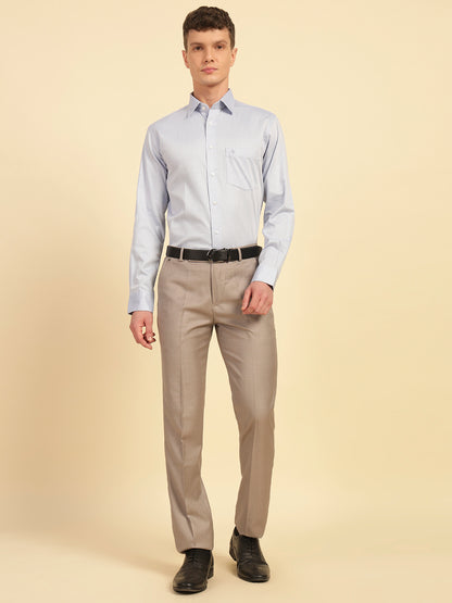 Formal Shirt for Men | Breathable & Soft with Color Fastness Slim Fit Giza Cotton Fabric Self Design Pattern