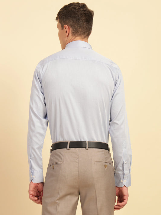 Formal Shirt for Men | Breathable & Soft with Color Fastness Slim Fit Giza Cotton Fabric Self Design Pattern