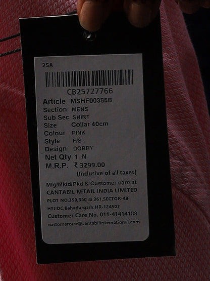 Formal Shirt for Men l Breathable & Soft with Color Fastness Regular Fit Spread Collar Neck Cotton Blend Fabric Self Design Pattern