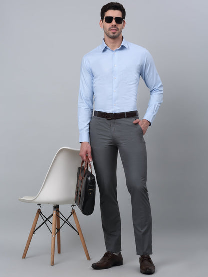 Formal Shirt for Men l Breathable & Soft with Color Fastness Regular Fit Spread Collar Neck Cotton Fabric Self Design Pattern